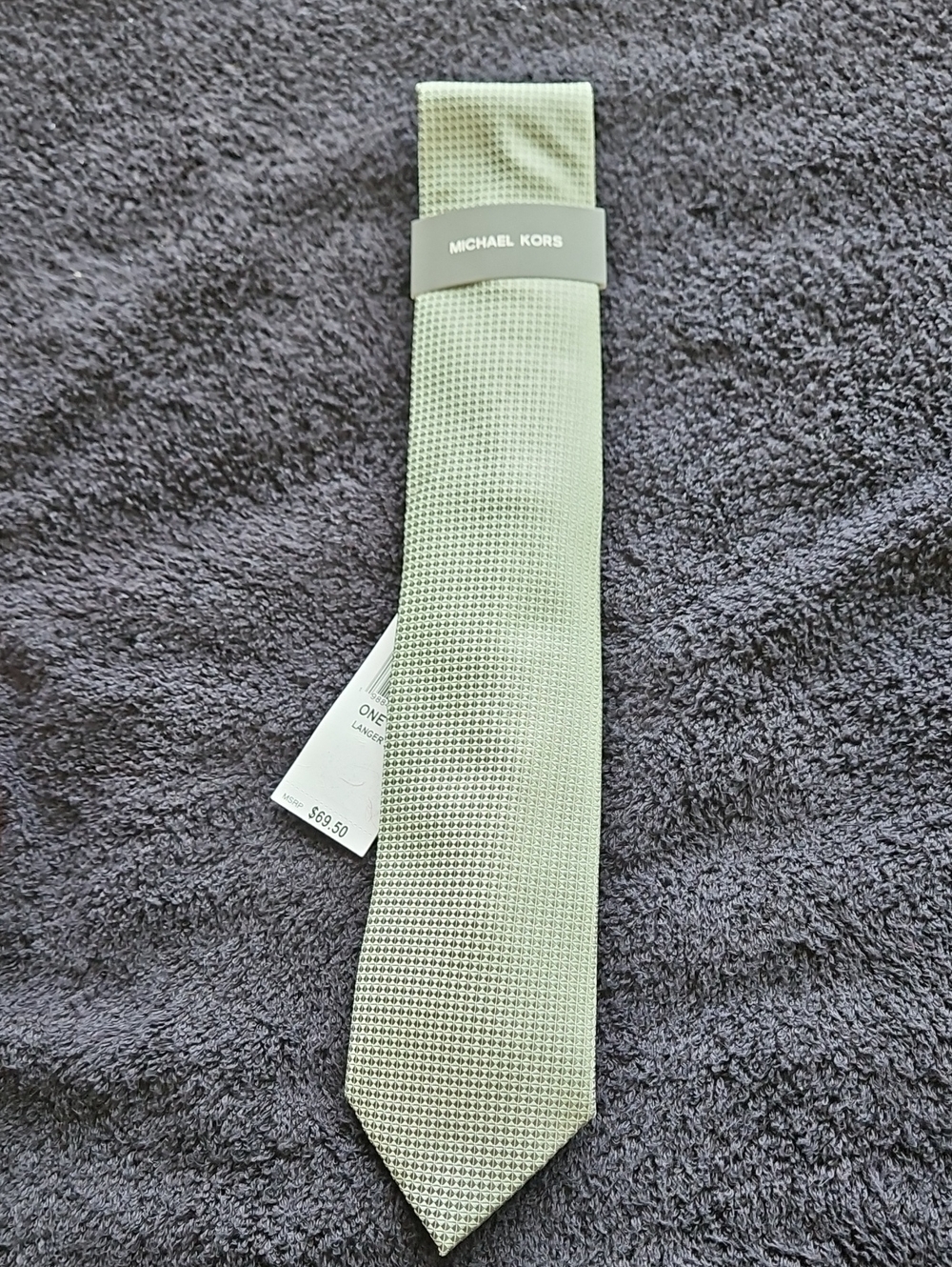 Michael Kors Light Mint Green Textured Tie - Size OS